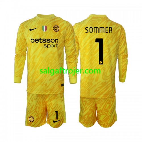Internazionale Milano Yann Sommer 1 Fodboldtrøjer Målmand Børn Udebanesæt 2024/25 Langærmet Internazionale Milano Yann Sommer 1 Fodboldtrøjer Målmand Børn Udebanesæt 2024/25 Langærmet